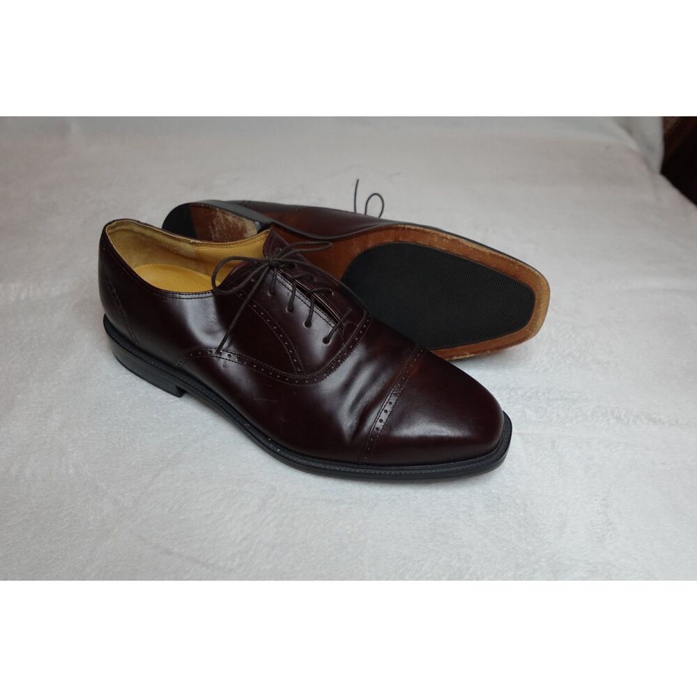 Rockport Men's 12M Brown Leather Cap Toe Comfort Oxford Dress Shoes APM1141E